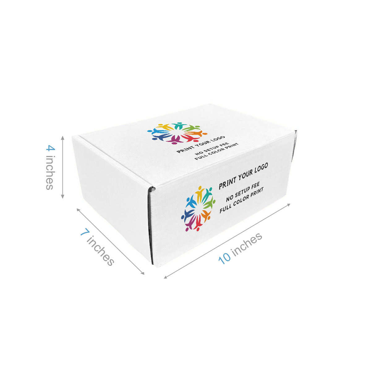 Custom printed white mailer box