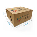 Custom printed kraft bakery box, 10 x 10 x 5 in