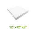 Plain white pizza box