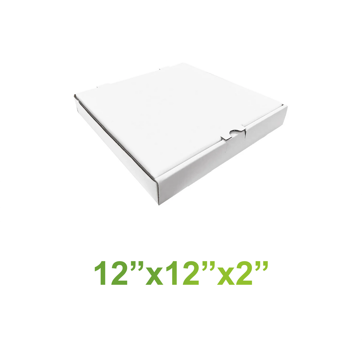 Plain white pizza box