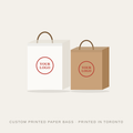 Custom printed white and kraft paper bags with your logo