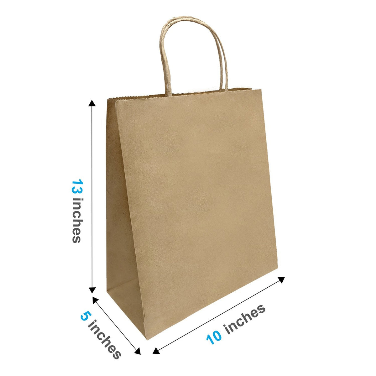 Debbie kraft paper bag, 10 x 5 x 13 in